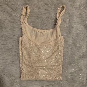 JCREW SEQUIN TANK TOP SIZE US M